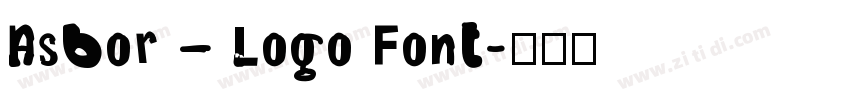 Asbor – Logo Font字体转换